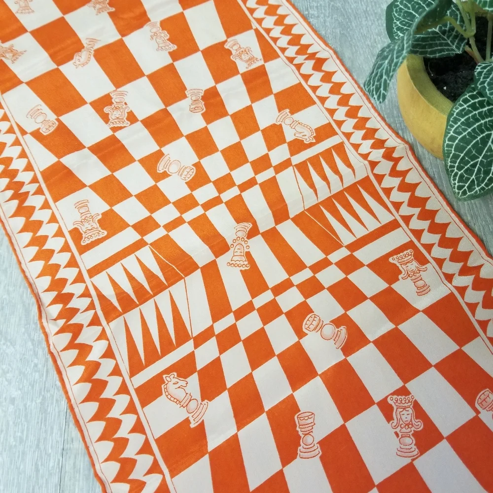 Vintage Chess Themed Table Runner - Picture 3 of 8